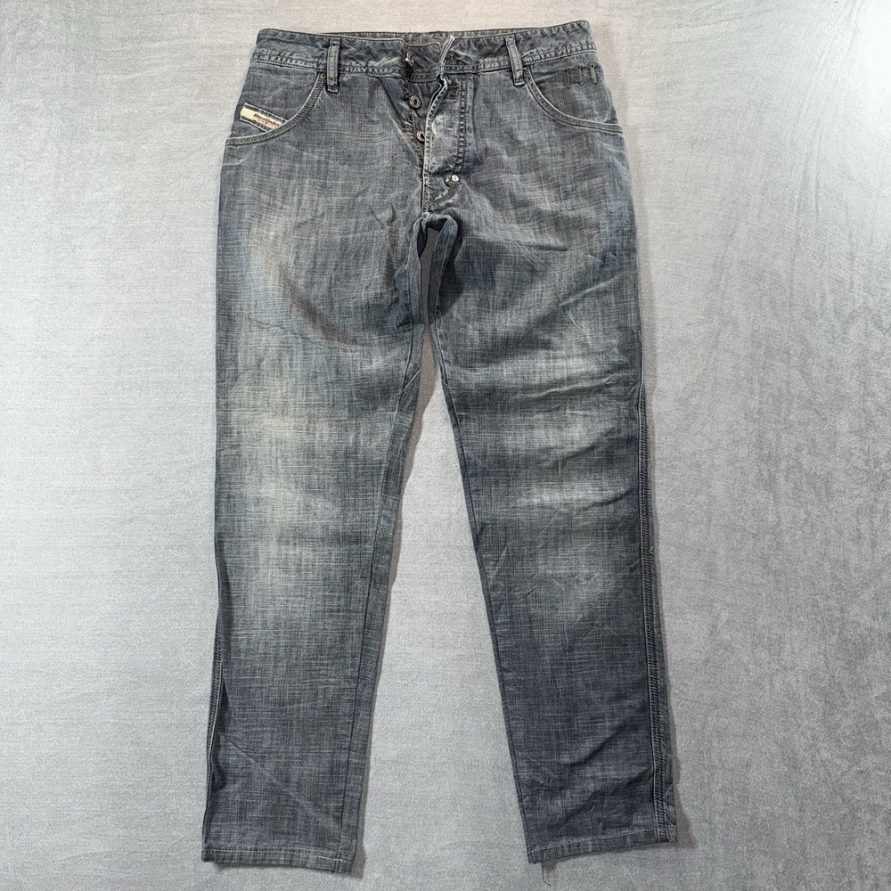 Diesel‎ Jeans Men 31x30 Gray Blue Bumix Tapered Leg Lightweight Button Fly Italy
